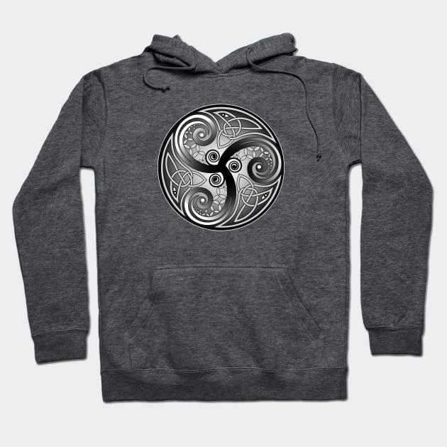 April Triskelion Gray Hoodie by The Knotty Works